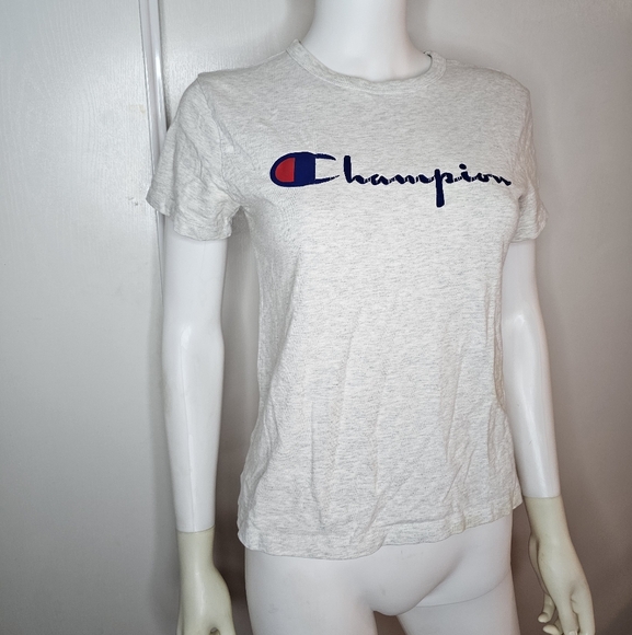 Champion Women's Gray Logo T-Shirt Size XS - Picture 1 of 13